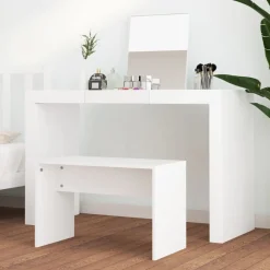 vidaXL Sminkpall vit 70x35x45 cm konstruerat trä