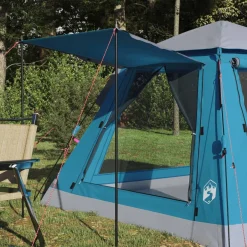 Clearance vidaXL Snabbtält med regnskydd för 3 personer 205 x 205 x 143 cm Blå