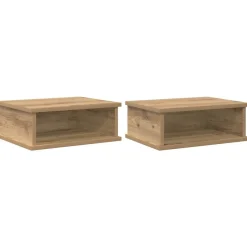 Outlet vidaXL Sängbord 2 pcs 40 x 31 x 15 cm Konstruerat trä artisan ek