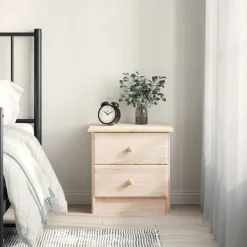 vidaXL Sängbord ALTA 41x35x41 cm massiv furu