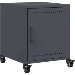 vidaXL Sängbord antracit 36x39x43,5 cm stål
