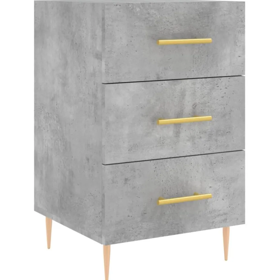Clearance vidaXL Sängbord 40x40x66 cm konstruerat trä Betonggrå