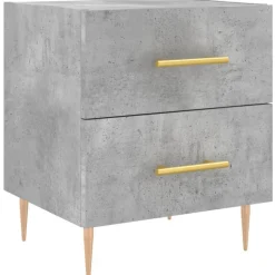 vidaXL Sängbord betonggrå 40x35x47,5 cm konstruerat trä