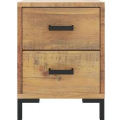 Clearance vidaXL Sängbord 36x30x45 cm massiv massiv furu Brun