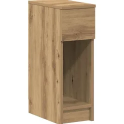 vidaXL Sängbord med låda ek 20x36x60 cm artisan ek