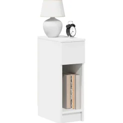 Outlet vidaXL Sängbord med låda 20x36x60 cm Vit