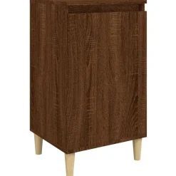 vidaXL Sängbord rökfärgad brun ek 40x35x70 cm konstruerat trä