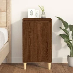 vidaXL Sängbord rökfärgad brun ek 40x35x70 cm konstruerat trä