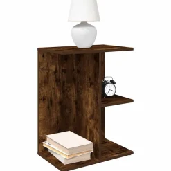vidaXL Sängbord rökfärgad ek 46,5x29x61 cm konstruerat trä