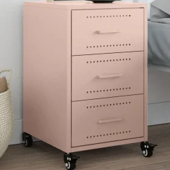 Discount vidaXL Sängbord 36x39x59 cm stål Rosa