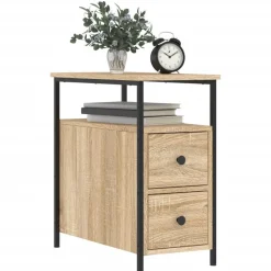 vidaXL Sängbord sonoma-ek 30x60x60 cm konstruerat trä