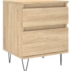 Outlet vidaXL Sängbord sonoma-ek 40x35x50 cm konstruerat trä Sonoma ek