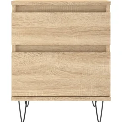 Outlet vidaXL Sängbord sonoma-ek 40x35x50 cm konstruerat trä Sonoma ek