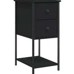 Discount vidaXL Sängbord 32x42x70 cm konstruerat trä Svart