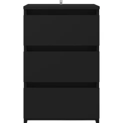 Clearance vidaXL Sängbord 40x35x62,5 cm konstruerat trä Svart