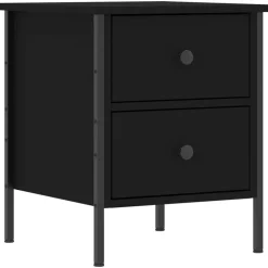 New vidaXL Sängbord 40x42x50 cm konstruerat trä Svart