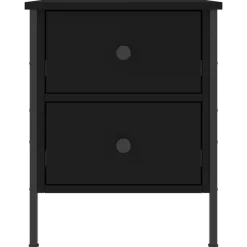 New vidaXL Sängbord 40x42x50 cm konstruerat trä Svart