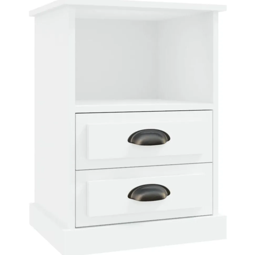 vidaXL Sängbord vit 43x36x60 cm