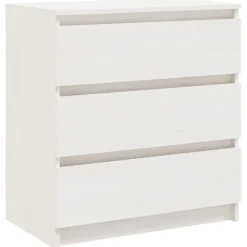 vidaXL Sängbord vit 60x36x64 cm massiv furu