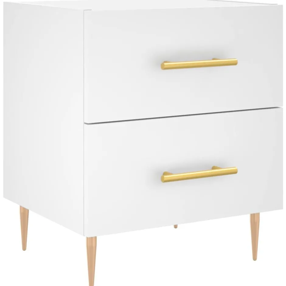 Discount vidaXL Sängbord 40x35x47,5 cm konstruerat trä Vit