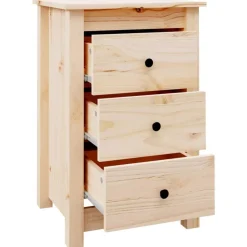 vidaXL Sängbord 40x35x61,5 cm massiv furu