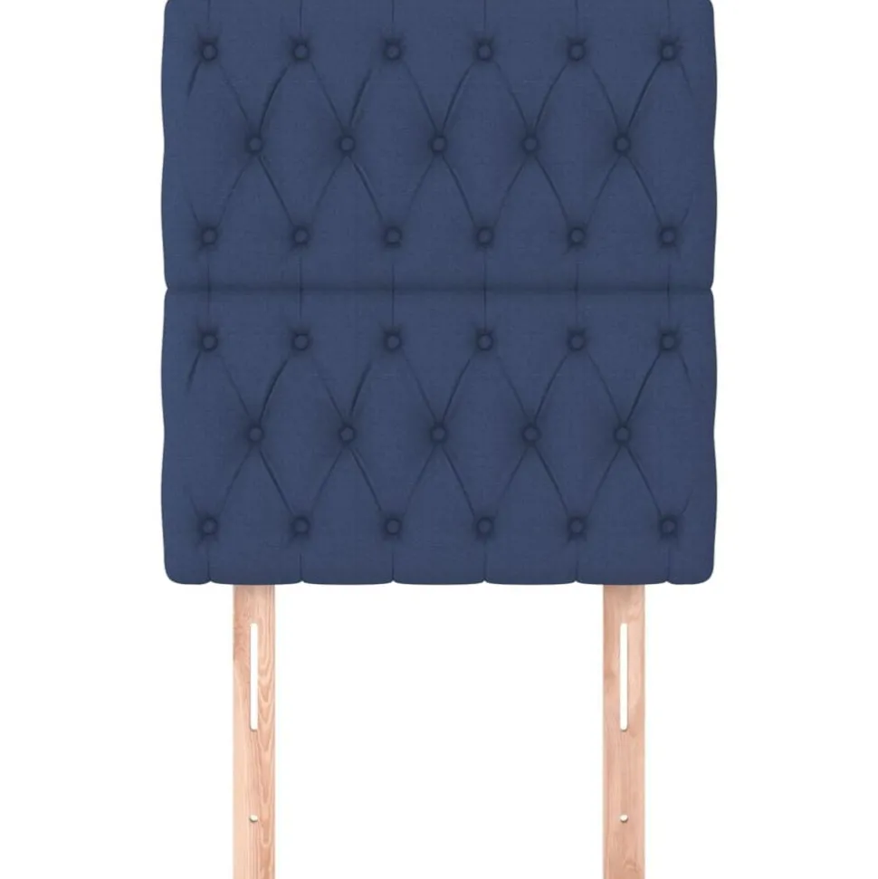 vidaXL Sänggavel blå 80x7x118/128 cm tyg