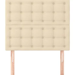 Discount vidaXL Sänggavel creme 80x5x118/128 cm tyg Kräm