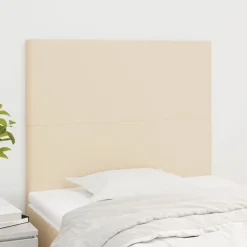 Discount vidaXL Sänggavel creme 80x5x118/128 cm tyg Kräm
