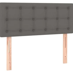 Best vidaXL Sänggavel 80x5x78/88 cm konstläder Grå