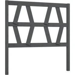 vidaXL Sänggavel grå 81x4x100 cm massiv furu