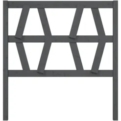 vidaXL Sänggavel grå 81x4x100 cm massiv furu