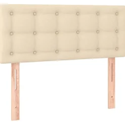 Sale vidaXL Sänggavel gräddvit 80x5x78/88 cm tyg Kräm