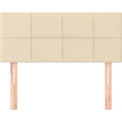 vidaXL Sänggavel gräddvit 80x5x78/88 cm tyg