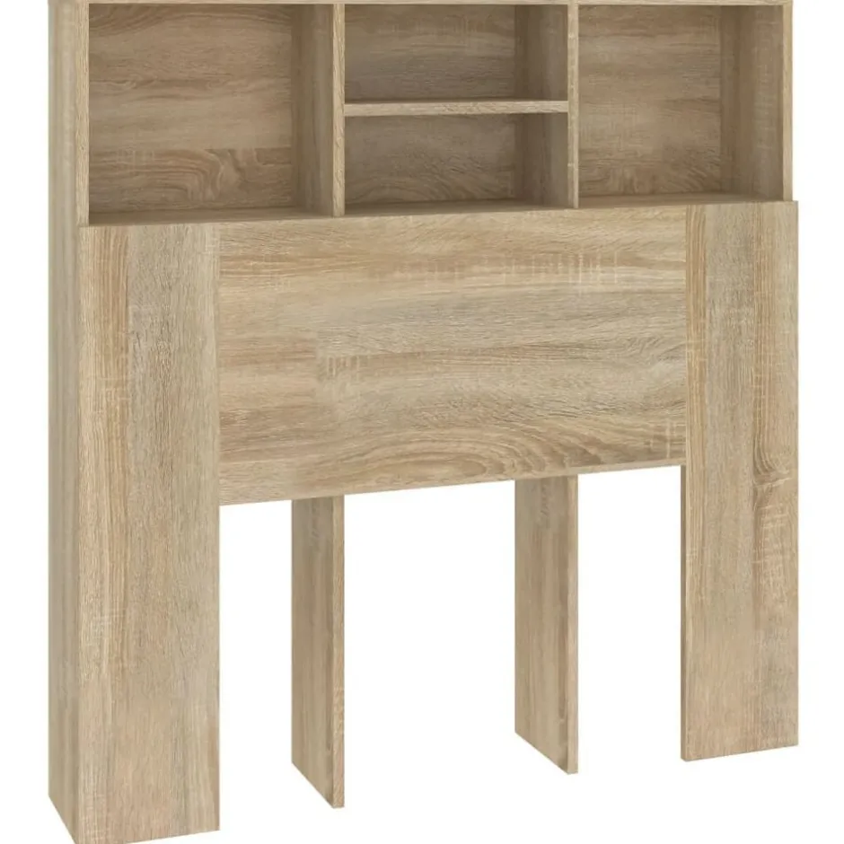 Best vidaXL Sänggavel med förvaring sonoma-ek 100x19x103,5 cm Sonoma ek