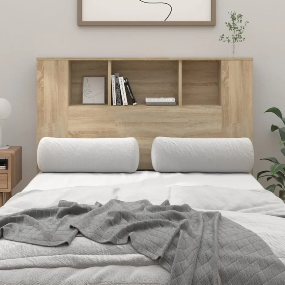 Discount vidaXL Sänggavel med förvaring sonoma-ek 120x18,5x102,5 cm Sonoma ek