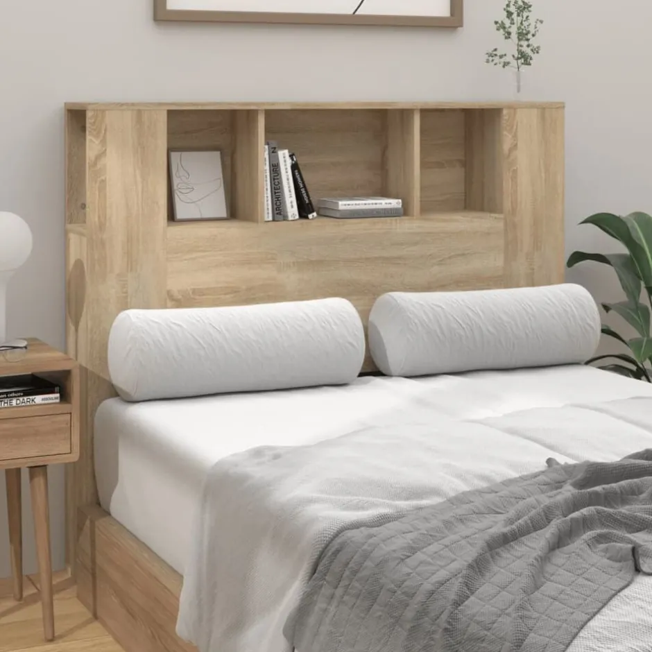 Discount vidaXL Sänggavel med förvaring sonoma-ek 120x18,5x102,5 cm Sonoma ek