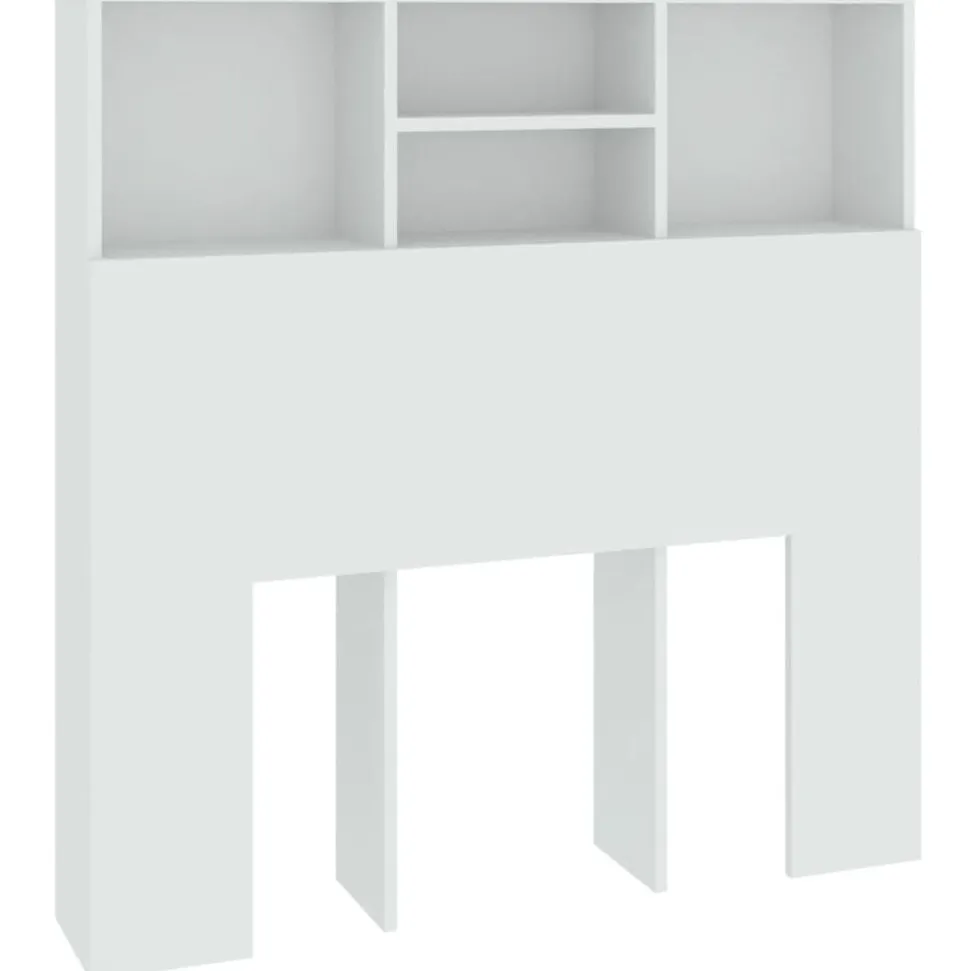 vidaXL Sänggavel med förvaring vit 100x19x103,5 cm