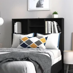 Online vidaXL Sänggavel med förvaring 100x19x103,5 cm Svart