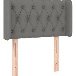 Sale vidaXL Sänggavel med kanter 83x16x78/88 cm tyg Mörkgrå