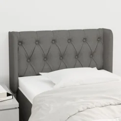Sale vidaXL Sänggavel med kanter 83x16x78/88 cm tyg Mörkgrå