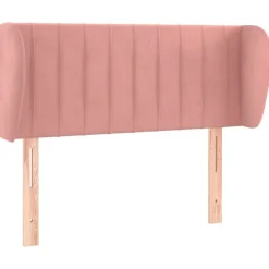 vidaXL Sänggavel med kanter rosa 83x23x78/88 cm sammet