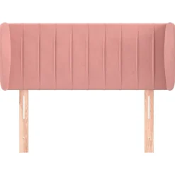 vidaXL Sänggavel med kanter rosa 83x23x78/88 cm sammet