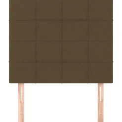 Online vidaXL Sänggavel 80x5x118/128 cm tyg Mörkbrun