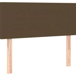 vidaXL Sänggavel mörkbrun 80x5x78/88 cm tyg