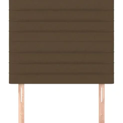 vidaXL Sänggavel mörkbrun 80x5x118/128 cm tyg