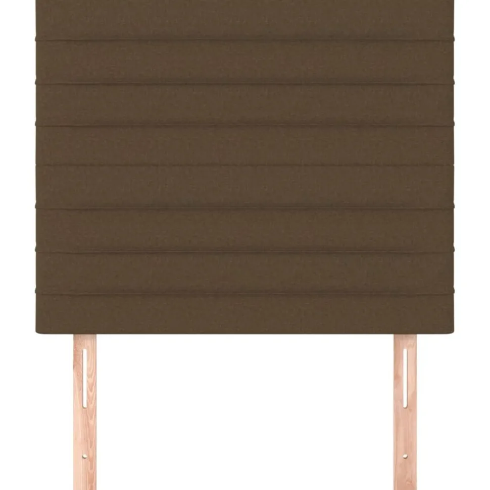 vidaXL Sänggavel mörkbrun 80x5x118/128 cm tyg