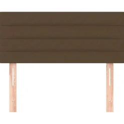 vidaXL Sänggavel mörkbrun 80x5x78/88 cm tyg