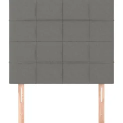 vidaXL Sänggavel 80x5x118/128 cm tyg Mörkgrå