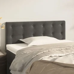 Discount vidaXL Sänggavel 80x5x78/88 cm sammet Mörkgrå
