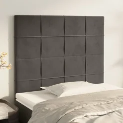 Hot vidaXL Sänggavel 80x5x118/128 cm sammet Mörkgrå